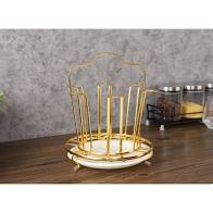 [GIẢM SỐC] KHAY ÚP CỐC, ÚP LY HỢP KIM MẠ VÀNG KÈM KHAY HỨNG NƯỚC CAO CẤP [ BẢO HÀNH 6 THÁNG ]