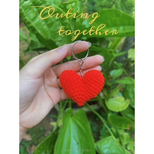 Móc khoá hoa len handmade