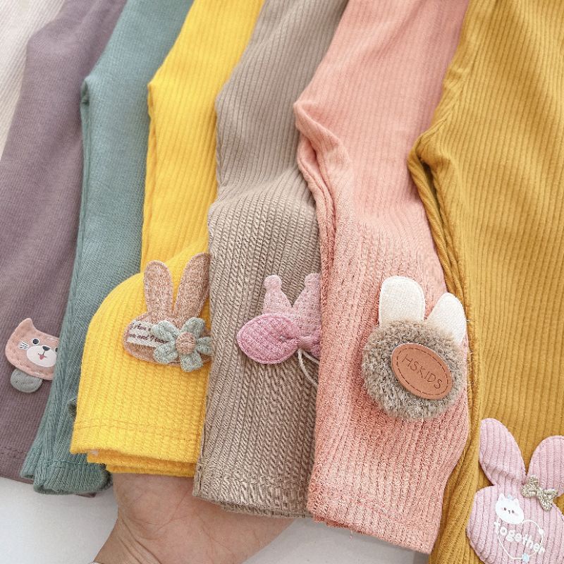 SET 4 QUẦN LEGGING CHẤT TĂM SIÊU ĐẸP CHO BÉ