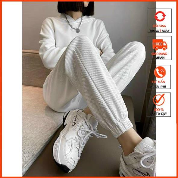 [QUÀ TẶNG KTYTT] Quần Jogger Nữ Chất Nỉ Tổ Ong dày ấm 4 màu m899 | BigBuy360 - bigbuy360.vn