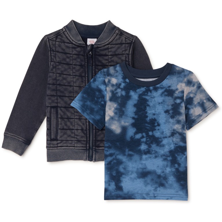 Set thu đông bé trai xuất xịn bomber kèm áo phông