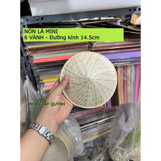 NÓN LÁ MINI TRANG TRÍ (đường kính 7.5cm/9.5cm/12cm/14.5cm/17.5cm)