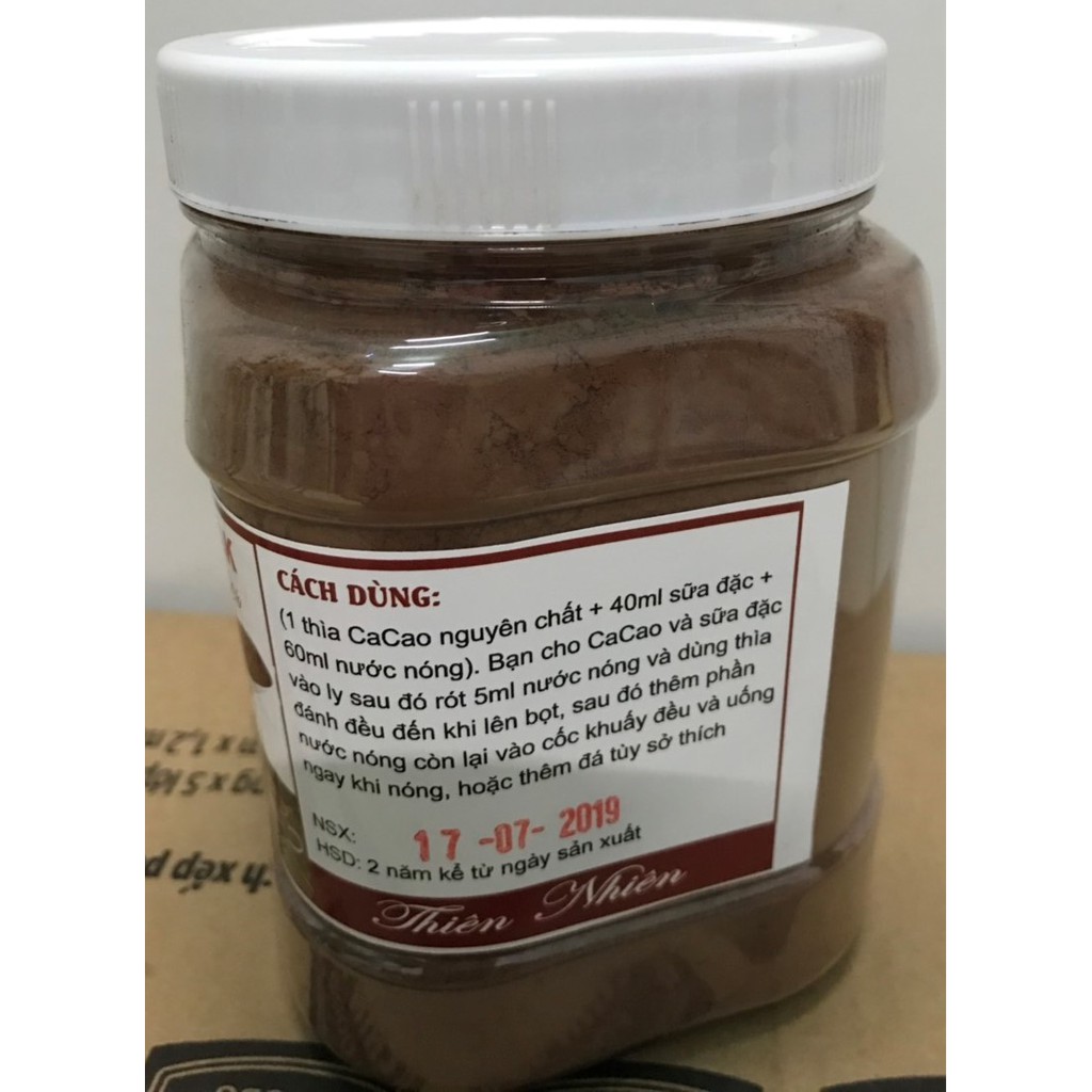 Cacao nguyên chất 100% - 500gr - Ca cao Đắk Lắk