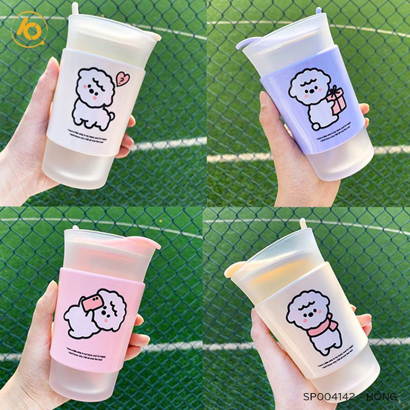 Cốc thủy tinh ly thuỷ tinh có nắp dùng uống trà cà phê cao cấp - tặng kèm thìa mẫu siêu đẹp | BigBuy360 - bigbuy360.vn