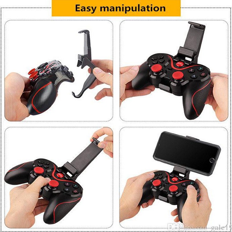 Tay Cầm Chơi Game X3/T3 Có Bluetooth Cho Smartphone, PC, Laptop, Android, IOS, Windows Có Giá Kẹp Điện Thoại