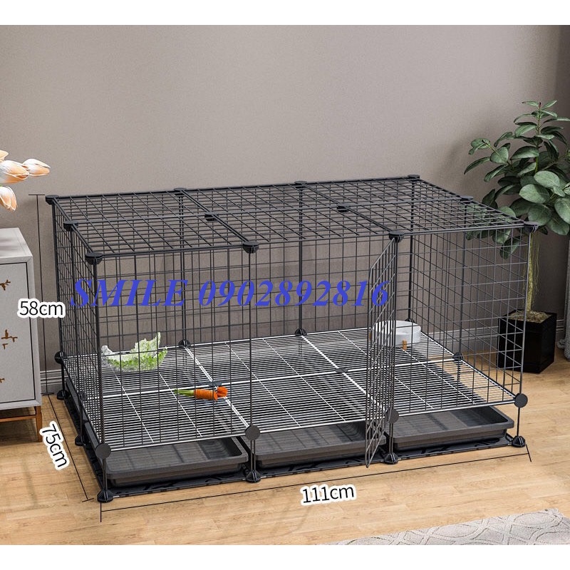 [TẶNG BÚA GỖ] COMBO CHUỒNG, LỒNG LƯỚI THÉP LOẠI LỚN 1,1M DÀNH CHO CHÓ MÈO THÚ CƯNG ĐA NĂNG