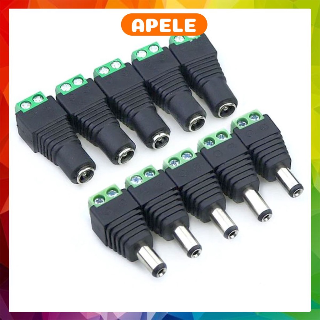 Dây nguồn DC Camera Jack DC vặn vít đực cái chuyên dùng nối cấp nguồn cho các thiết bị từ 1v - 40v APELE