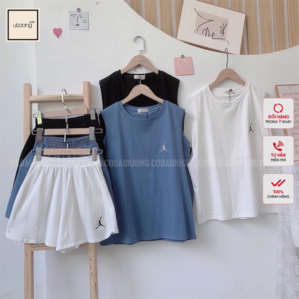 Set Bộ Quần Áo Jordan Tanktop Mát Mẻ Xả Hàng Tuồn