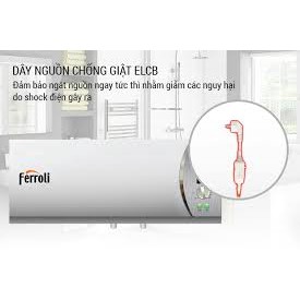 Bình tắm nóng lạnh chống giật Ferroli VERDI-30SE 30L (Trắng)