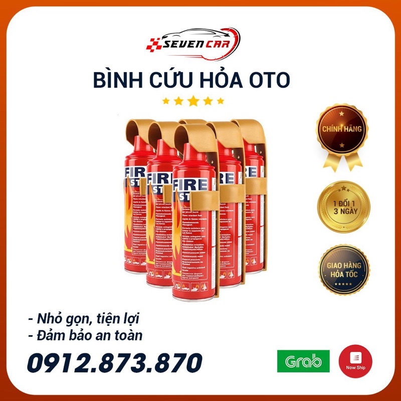 Bình Chữa Cháy cầm tay Mini - Bình Cứu Hỏa nhà cửa - Ô Tô khẩn cấp 500ml- Seven.car