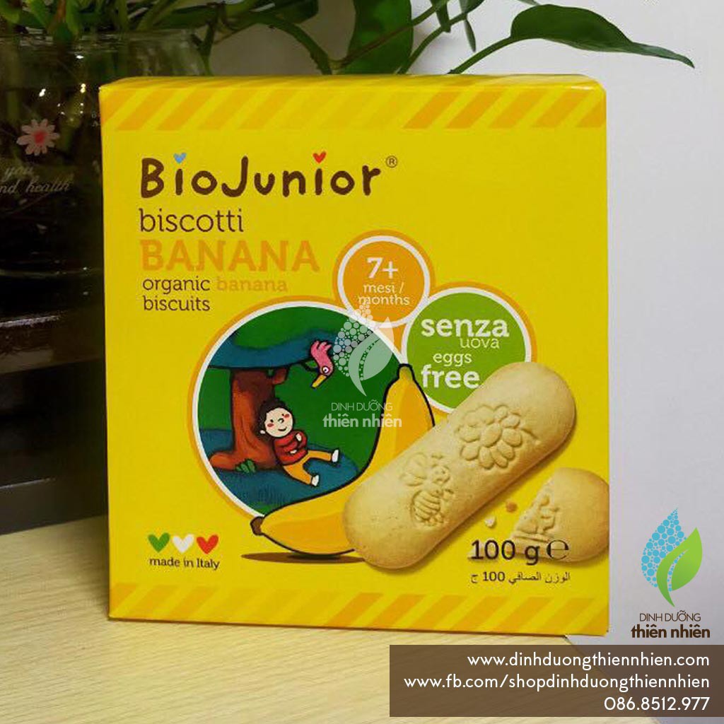 Các Loại Bánh Ăn Dặm Hữu Cơ Cho Bé Từ 7 Tháng Tuổi Bio Junior Organic Biscotti, 100g