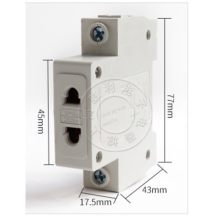 Ổ cắm điện 2 chấu 10A lắp thanh ray nhôm