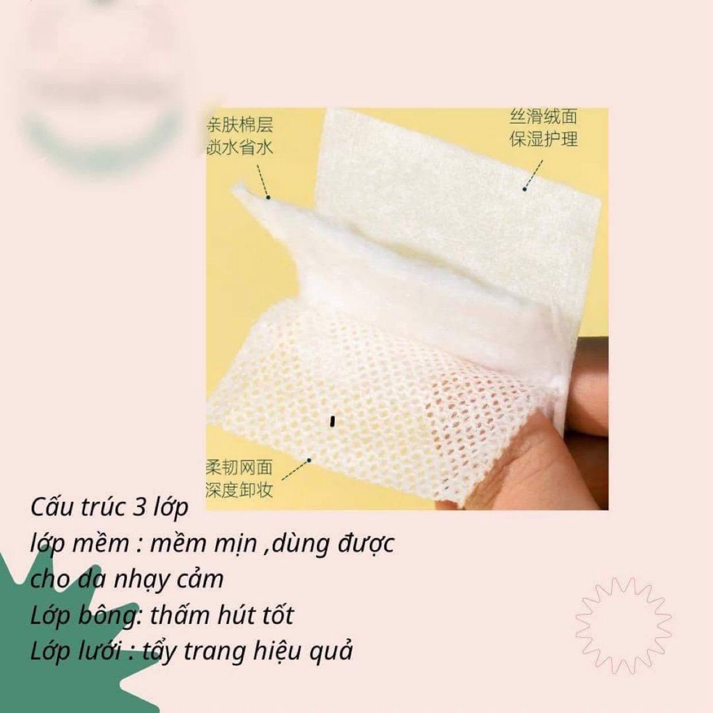 SET BÔNG TẨY TRANG CAO CẤP 3 LỚP JOYCARE CHÍNH HÃNG MỀM MỊN