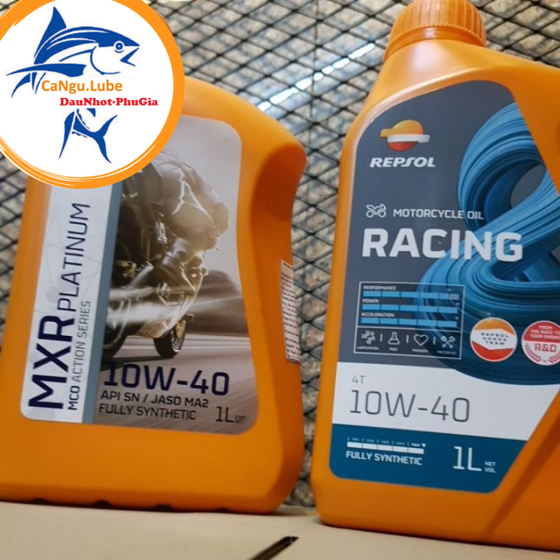 [FREE SHIP] Nhớt tổng hợp xe máy Repsol racing 10W40 chai 1L, bộ đôi nhớt repsol 10W40 chai 1L