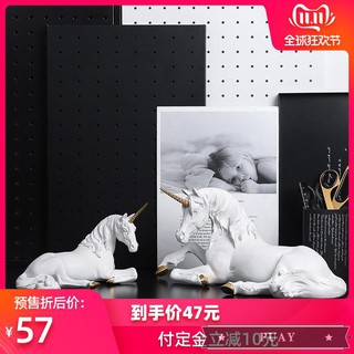 Tượng kỳ lân phong cách Bắc Âu sáng tạo cho trang trí phòng khách/ tủ rượu gia đình