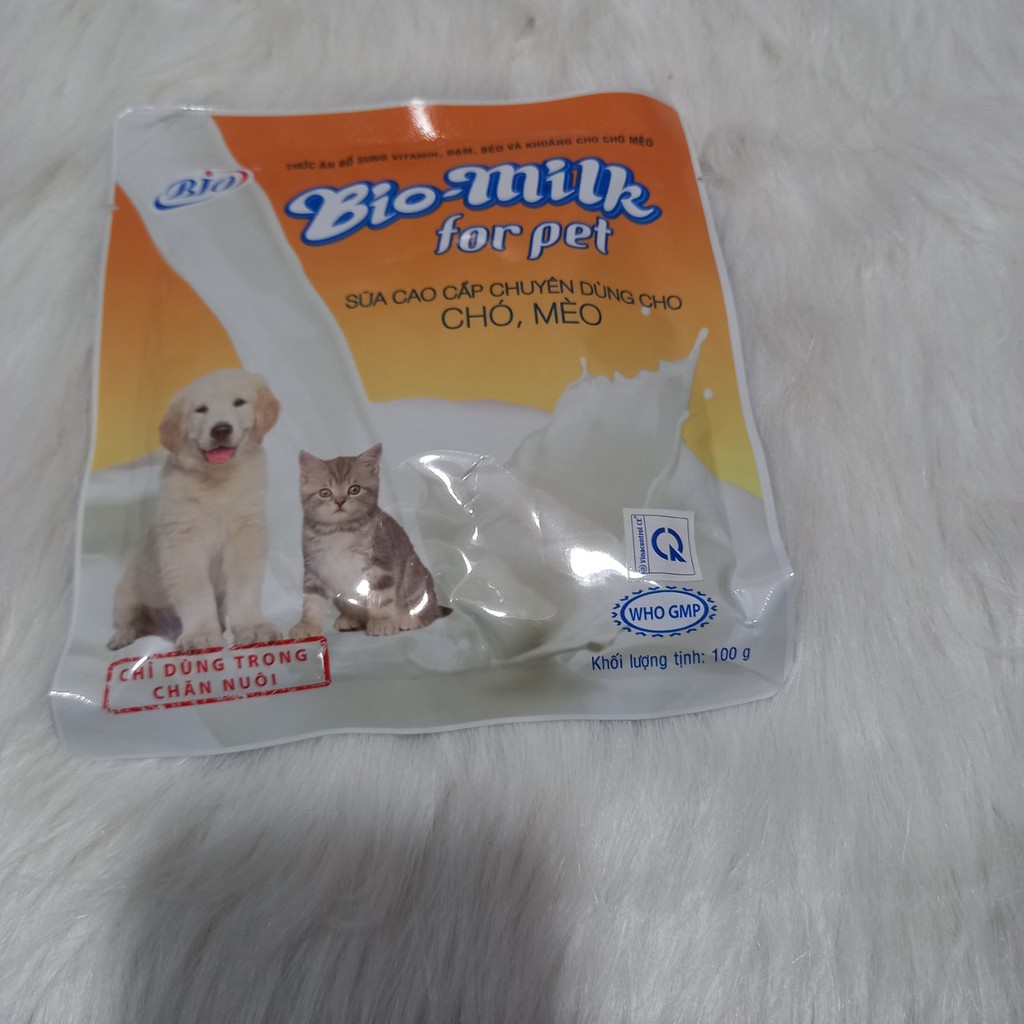 Sữa bột cho chó mèo Bio 100gr - Sữa bột chó mèo