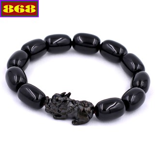 Vòng đeo tay phong thủy đen 10 ly tỳ hưu đen VTAEBTHE10