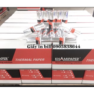 Giấy In Hoá Đơn K80(80x45 mm/80x65mm), Giấy In Nhiệt, In Bill dùng cho cửa hàng, siêu thị chất lượng cao