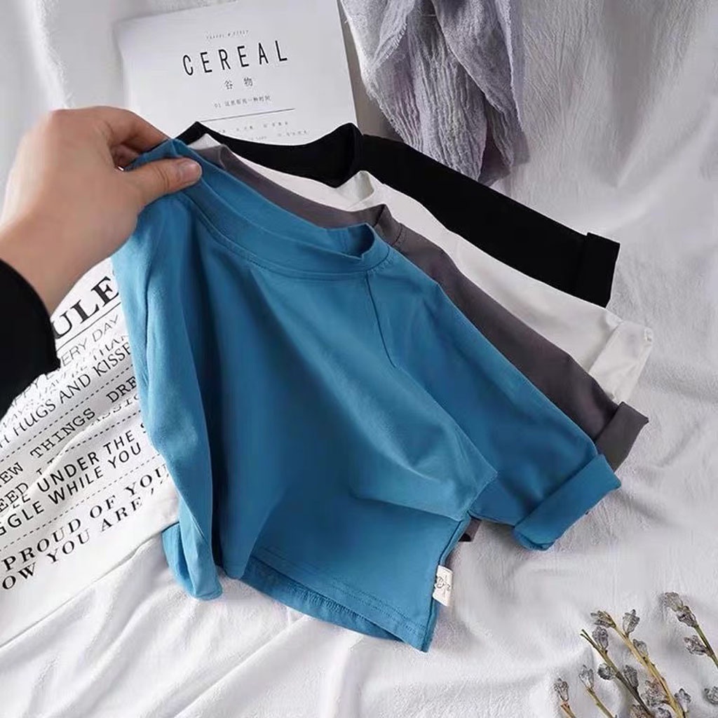 Áo Dài Tay 4 Màu Cho Bé, Áo Thu Đông Chất Cotton Co Giãn Mềm Mại Cho Bé Trai, Bé Gái - LILA KIDS