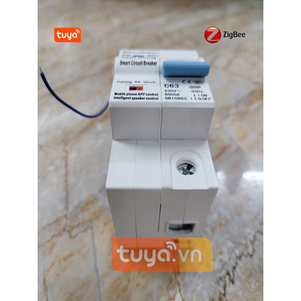 Aptomat Đơn Thông Minh Zigbee Tuya SHP-ZIO2