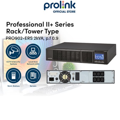 Bộ lưu điện UPS Online PROLiNK PRO902-ERS (2000VA/1800W) bảo vệ tối đa các phụ tải quan trọng trong ứng dụng công nghệ