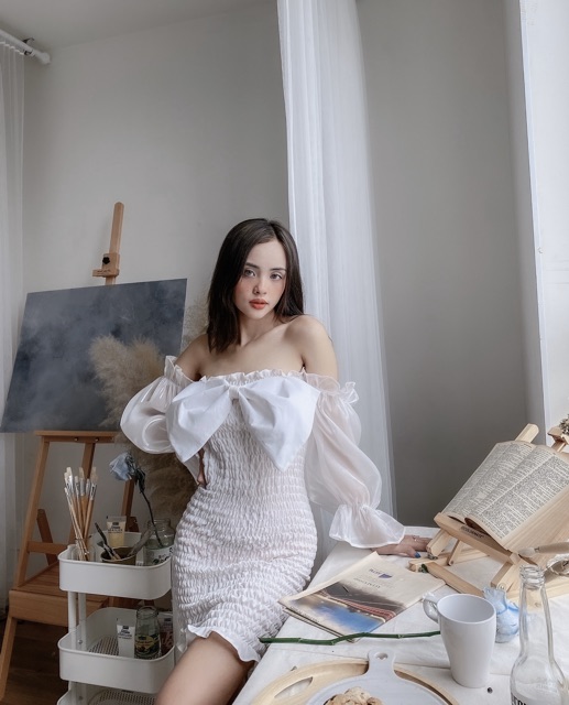 Đầm nhún nơ Baby | BigBuy360 - bigbuy360.vn