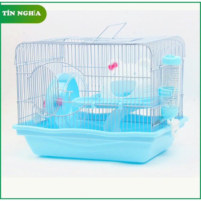 Lồng hamster mặt mèo size đại full phụ kiện kích thước 46x30x33 cm