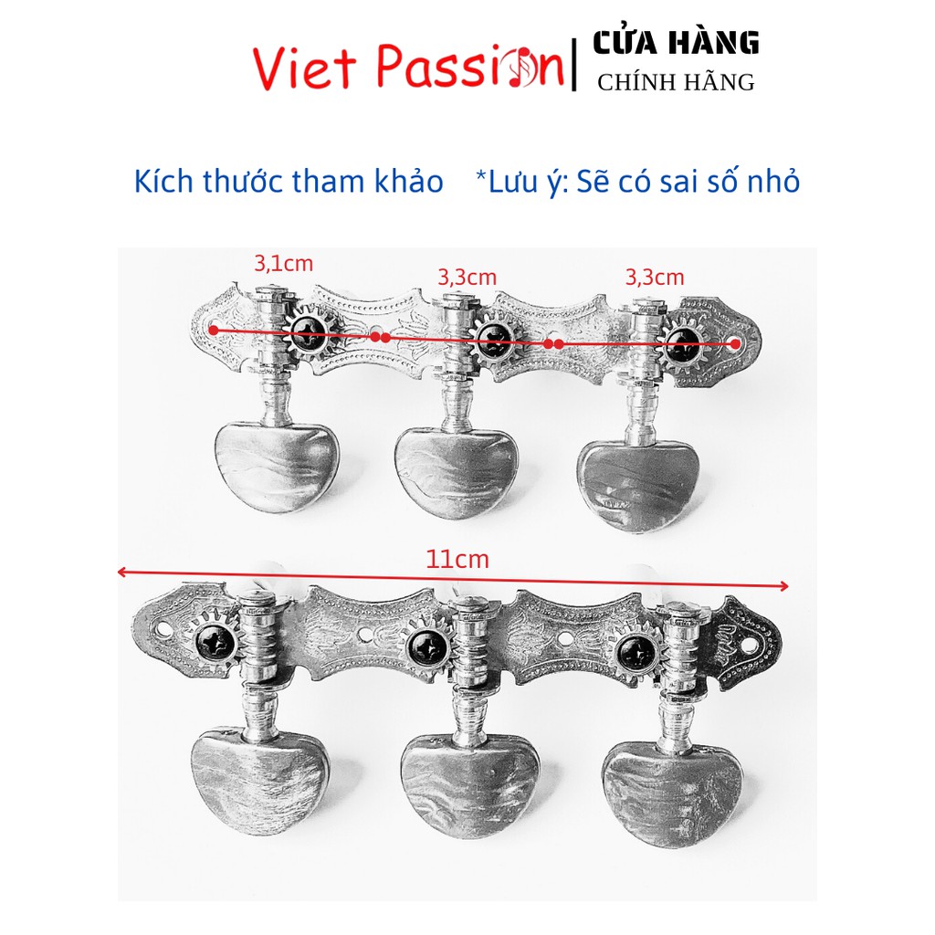 Khóa đàn guitar classic cao cấp khóa vặn xịn có đủ 2 bên khóa kèm ốc vít Viet Passion