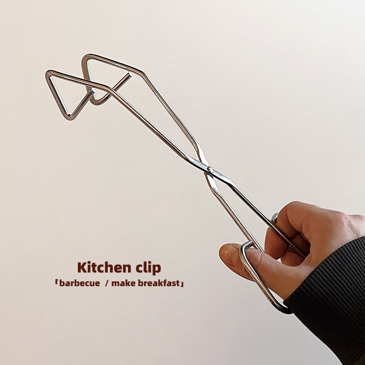 Kẹp gắp thức ăn bằng thép không gỉ bền bỉ đa năng cho nhà bếp