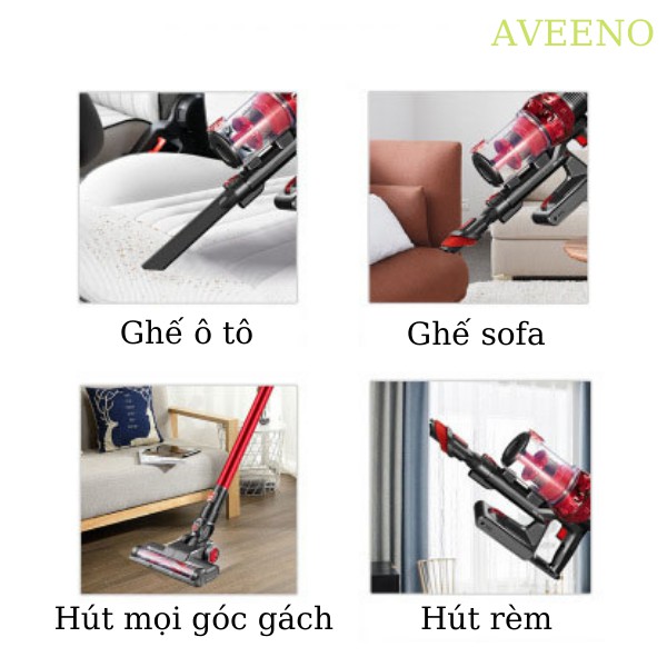 [Chính Hãng] Máy hút bụi cầm tay không dây gia đình AVEENO đa năng mini giường đệm nệm xe hơi ô tô cao cấp | BigBuy360 - bigbuy360.vn