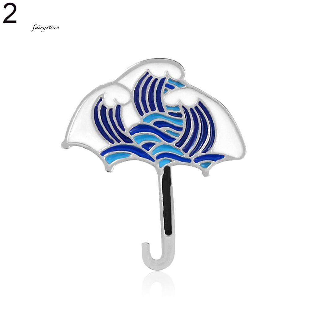 Ghim Cài Áo Hình Cá Voi / Sóng Biển Thời Trang Unisex