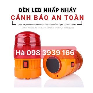Đèn cảnh báo 4 pin có còi hú / k còi , đèn cảnh báo công trường, cảnh báo nguy hiểm