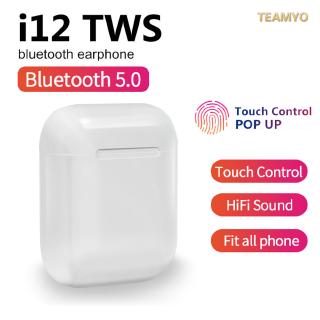 Bộ Tai Nghe Không Dây Bluetooth 5.0 I12 Tws Điều Khiển Cảm Ứng