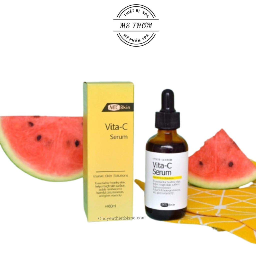 Serum vitamin C trắng da, mờ thâm nám MTC Skin chai 60ml - Hàng Công ty chính hãng