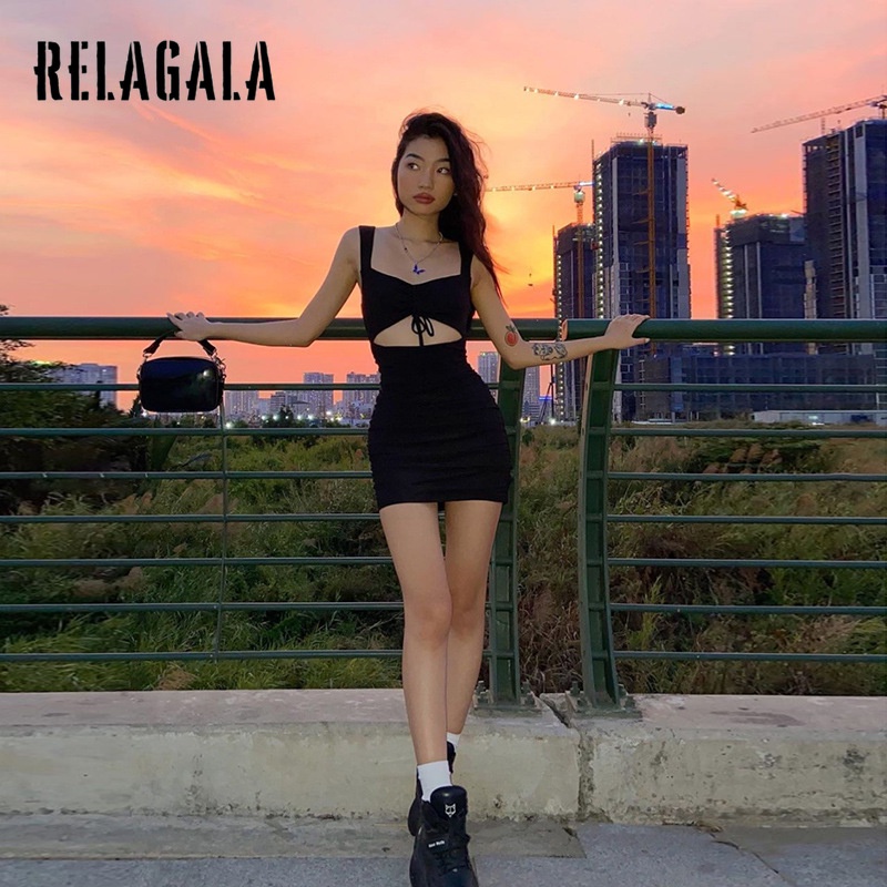 Đầm hai dây cổ chữ V ôm dáng phong cách 2021 gợi cảm dành cho nữ | BigBuy360 - bigbuy360.vn