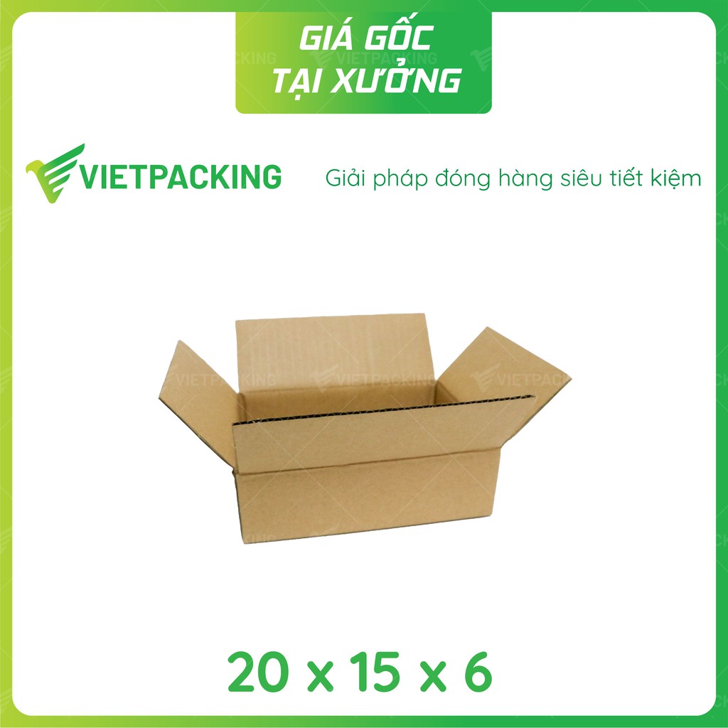 20x15x6 - 25 hộp carton đóng hàng tiện lợi V104