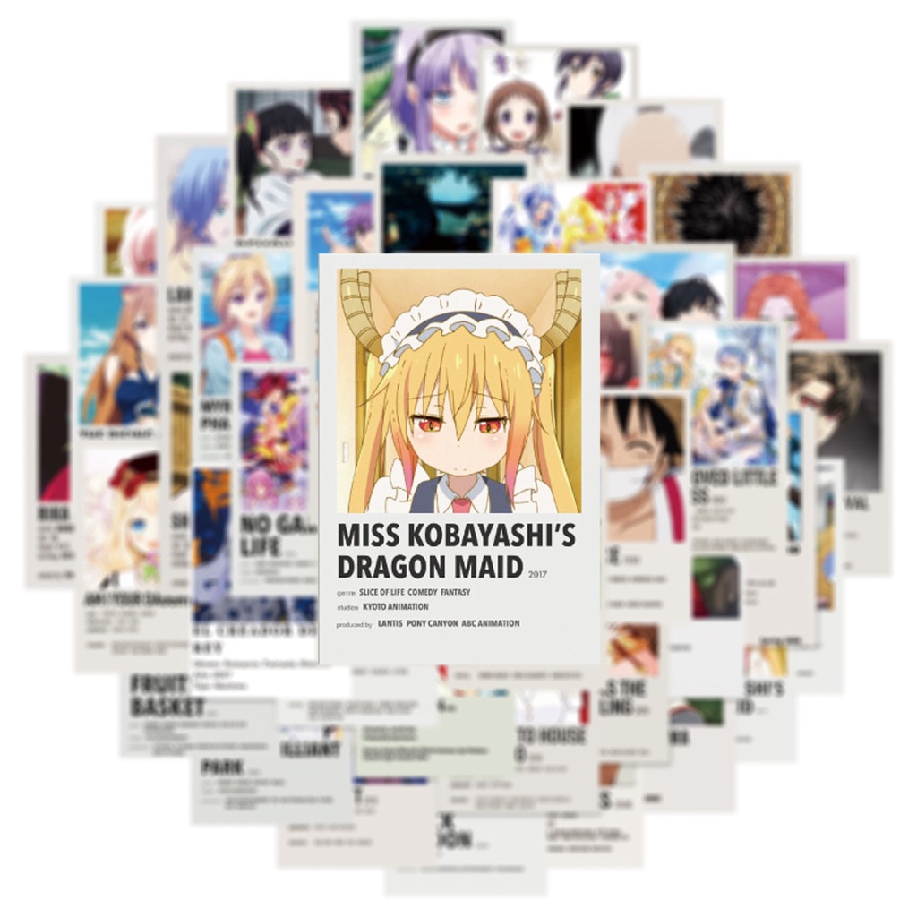 Set 50/25/10 Nhãn Dán Trang Trí Va Li/Laptop/Điện Thoại Hình Anime Hunter × Hunter