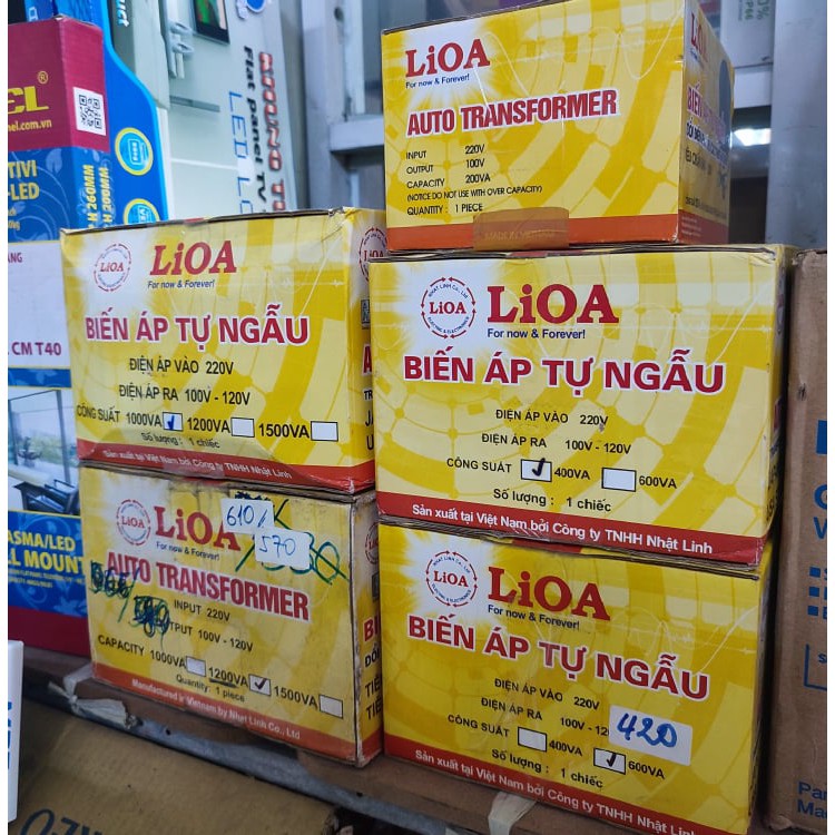 LIOA CHÍNH HÃNG) BIẾN THẾ , BIẾN ÁP TỰ NGẪU ,ĐỔI ĐIỆN 220V RA 110V 100V ,200W .400W, 600W