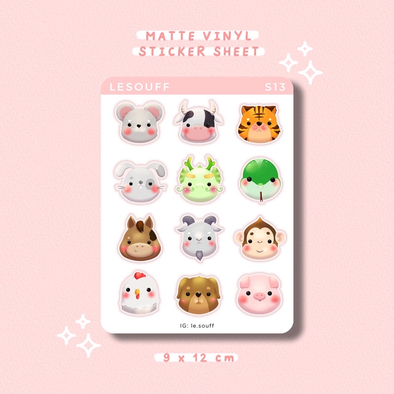 Sticker 12 con giáp - Lesouff S13