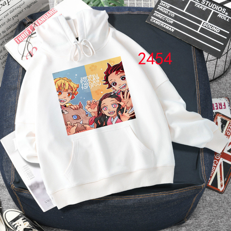 Áo Hoodie Họa Tiết Hoạt Hình Demon Slayer Anime Kimetsu No Yaiba Thời Trang Unisex