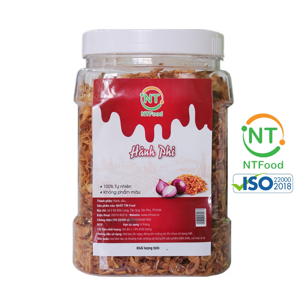 Hành phi NTFood 1kg / 500gr / 200gr - Giòn, Thơm, Chuẩn loại 1 - Nhất Tín Food