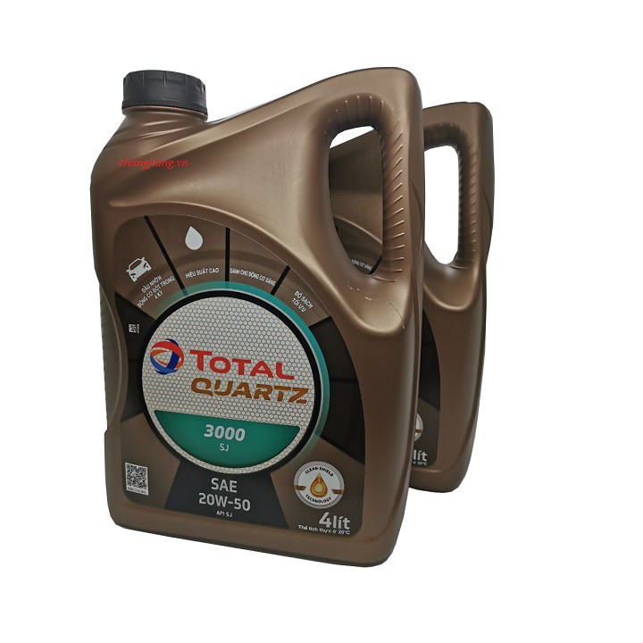 Dầu nhớt động cơ ô tô công nghệ dầu khoáng TOTAL QUARTZ 3000 20W-50 4Lít