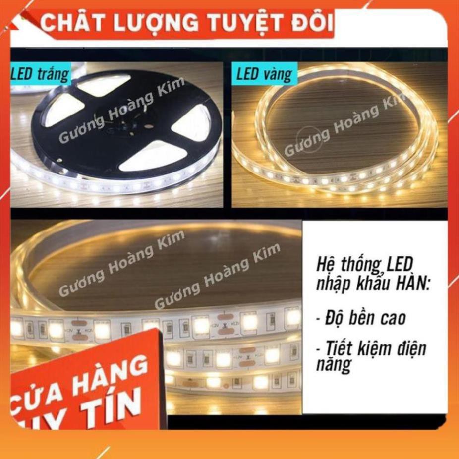 gương led phòng tắm kết hợp phá sương đồng hồ nhiệt độ hiện đại kích thước 50x70 - guonghoangkim mirror | BigBuy360 - bigbuy360.vn