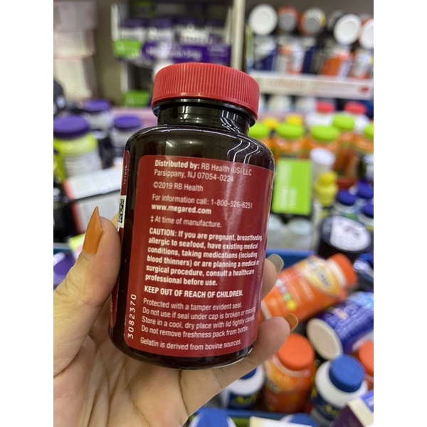 Dầu nhuyễn thể (dầu tôm) Schiff MegaRed Ultra Krill Oil 750mg 80 viên megared 3x better