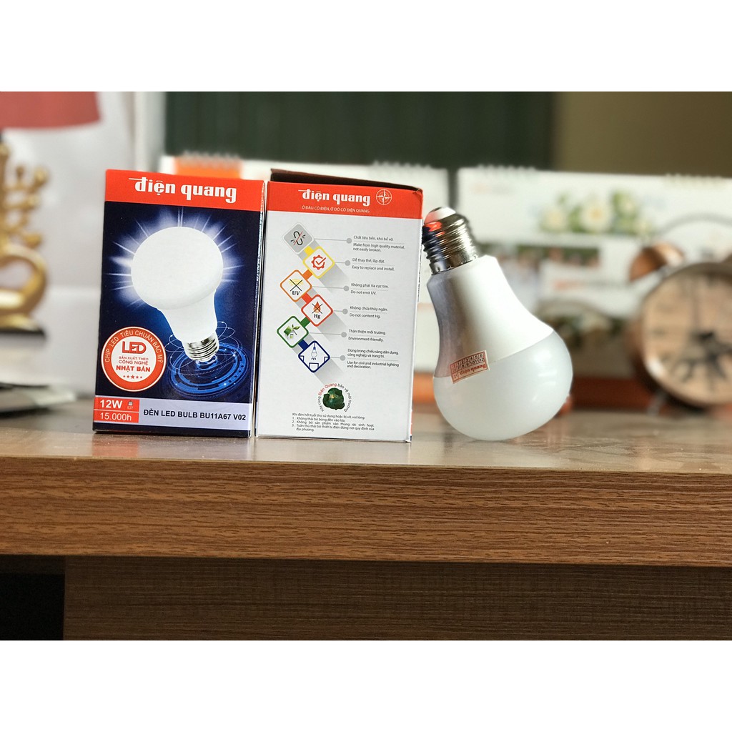 Đèn LED bulb Điện Quang 9W ( ánh sáng trắng )