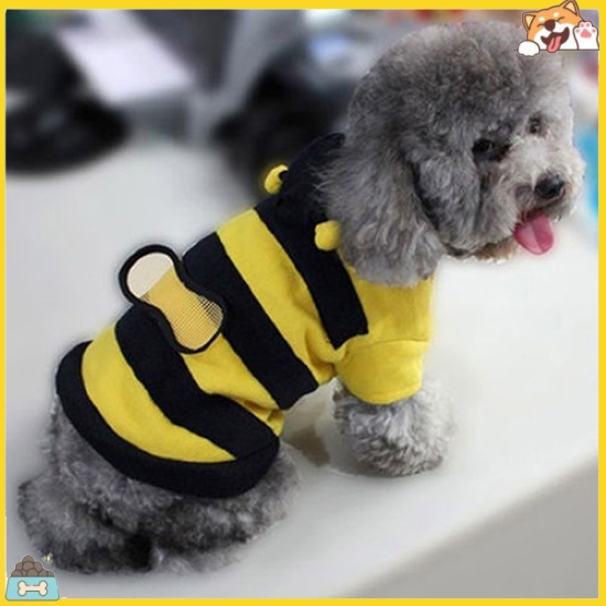 Áo hoodie in hình chú ong dễ thương dành cho thú cưng