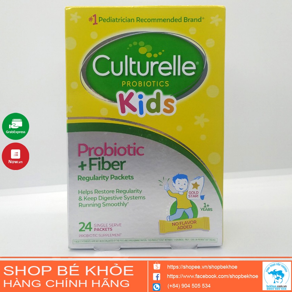 Men vi sinh cho bé Culturelle Probiotics Kids - Culturelle Probiotic + Fiber 24 gói Mỹ