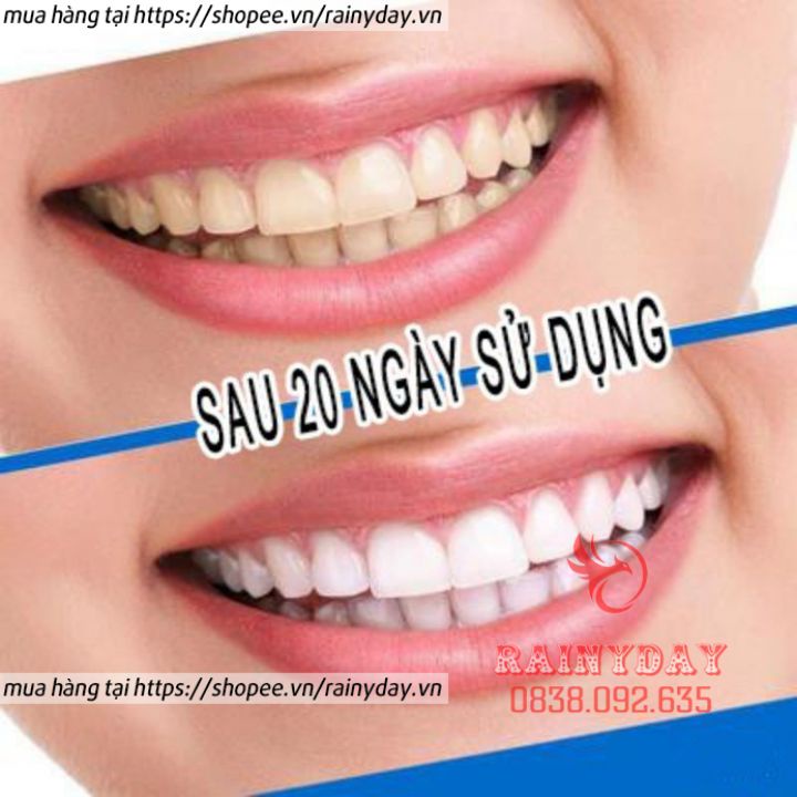 Hộp 14 miếng dán trắng răng tiện lợi 3D White Teeth Whitening Strips dán tẩy trắng răng - 7 gói