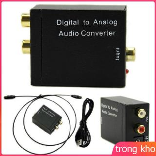 Bộ chuyển đổi âm thanh kỹ thuật số đồng trục sang Analog RCA L/R có dây cáp quang cổng USB