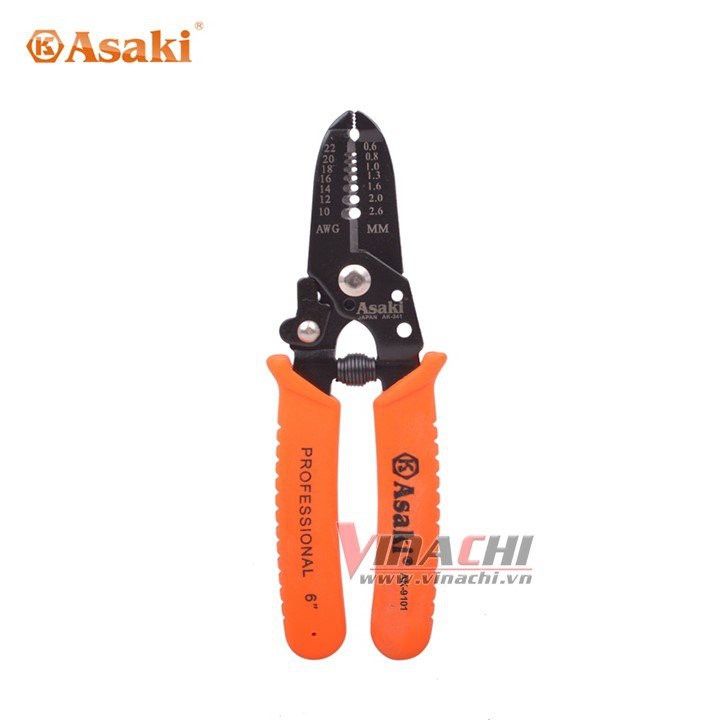 KÌM TUỐT DÂY ĐIỆN ASAKI 6IN CÓ LÒ XO AK-9101 - 1 CÁI